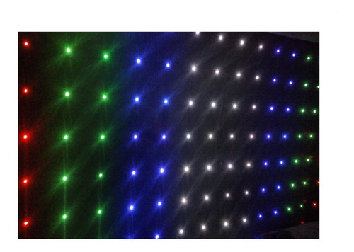 Cortina Led Balco Mesa Dj- 2,50x1,20m RITMICO com SENSOR DE AUDIO