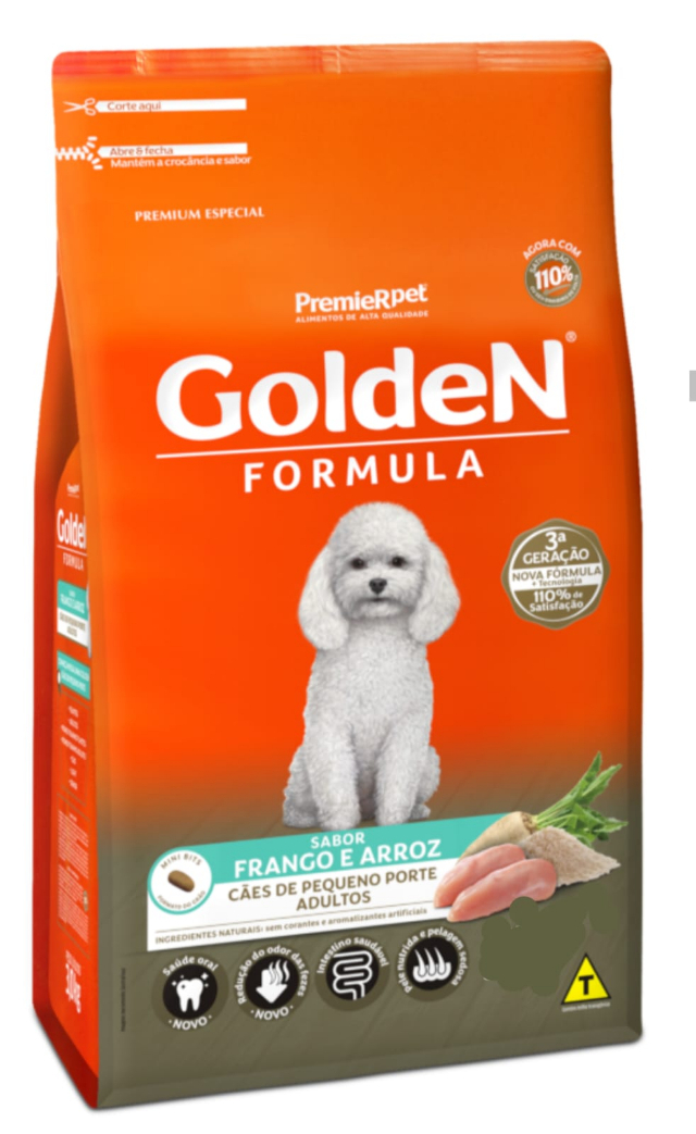 GoldeN Formula C�es Adultos Frango e Arroz Mini Bits 1Kg