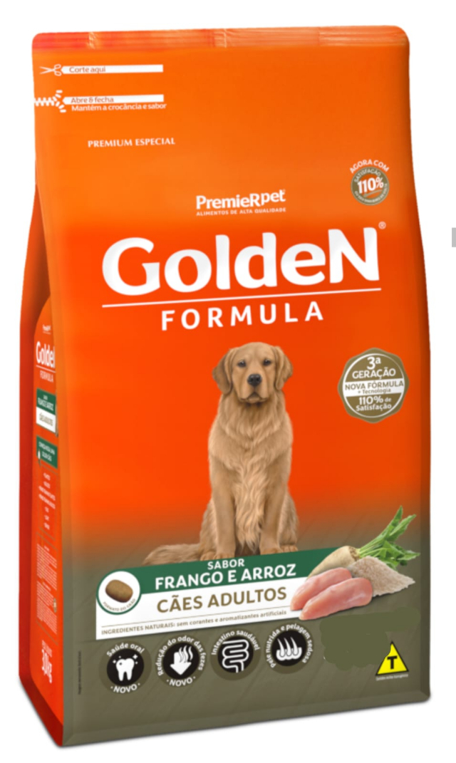 Golden Formula C�es Adultos Frango e Arroz 15Kg