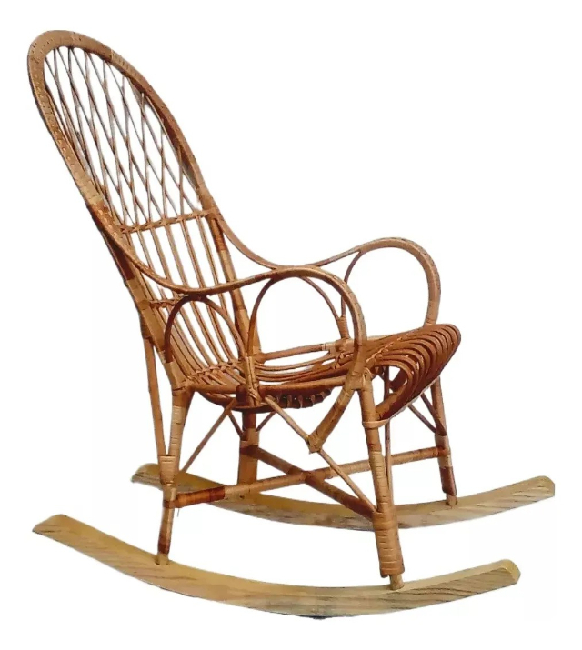 Cadeira De Balan�o Sem Almofada Verniz