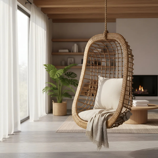 Balan�o De Teto Em Vime Sem Almofada