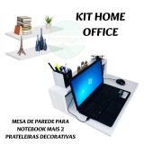 Kit Home Office mesa e prateleiras
