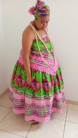 Conjunto Baianas Estampado Rosa