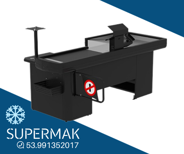  SM-002 - AM2000  - Check-Out Gold 2.50mt - Sem Esteira - Pista Inclinada - Preto