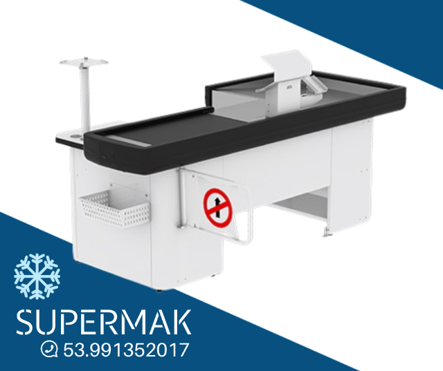  SM-002 - AM2000  - Check-Out Gold 2.50mt - Sem Esteira - Pista Inclinada - Branco