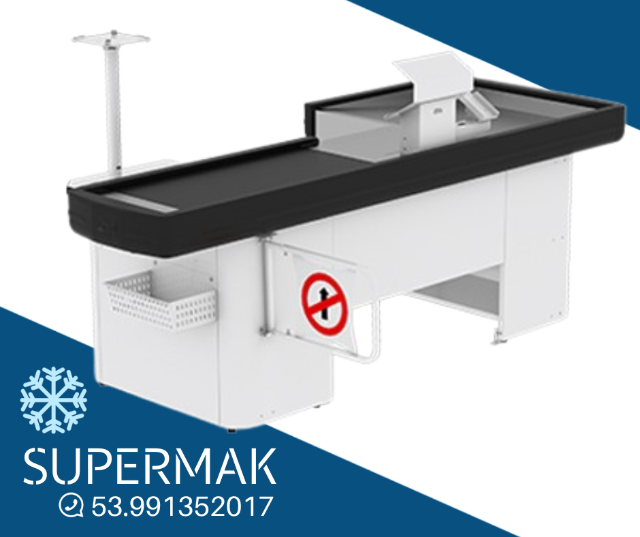  SM-002 - AM1903 - Check-Out Gold 2.50mt - Com Esteira - Pista Inclinada - Branco