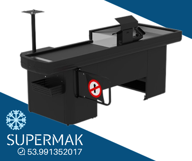  SM-002 - AM1903 - Check-Out Gold 2.50mt - Com Esteira - Pista Inclinada - Preto