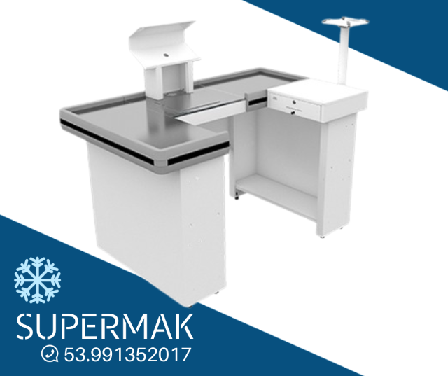  SM-002 - AM1726  - Check-Out Premium 1.50mt - Em U - Pista Reta - Preto
