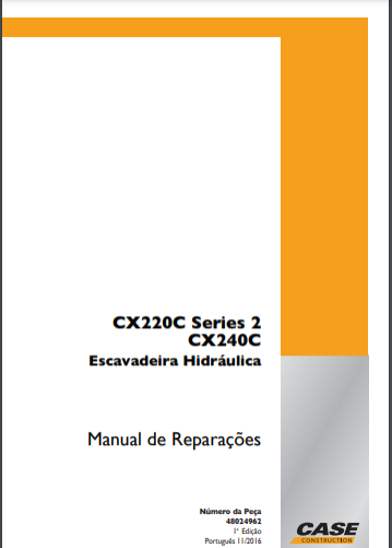 Manual de serviço Case CX220C S2 CX240C Cod. Falhas 