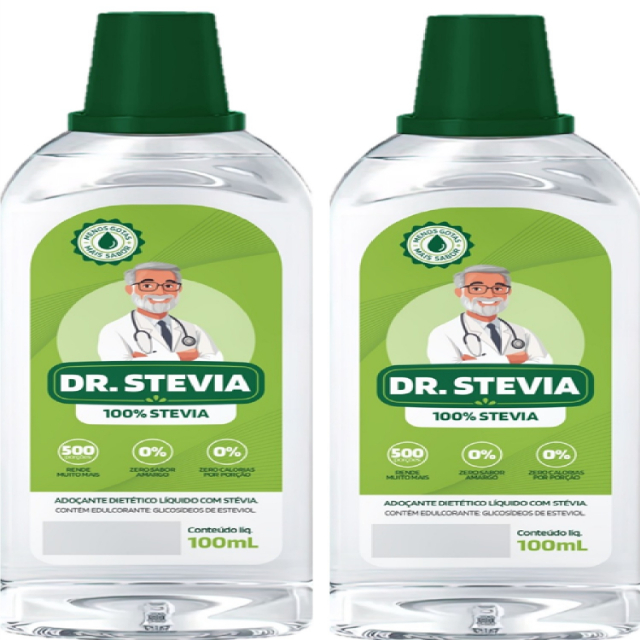 kit 2 Ado�antes Natural St�via Dr.Stevia Sem Amargo sem gl�ten