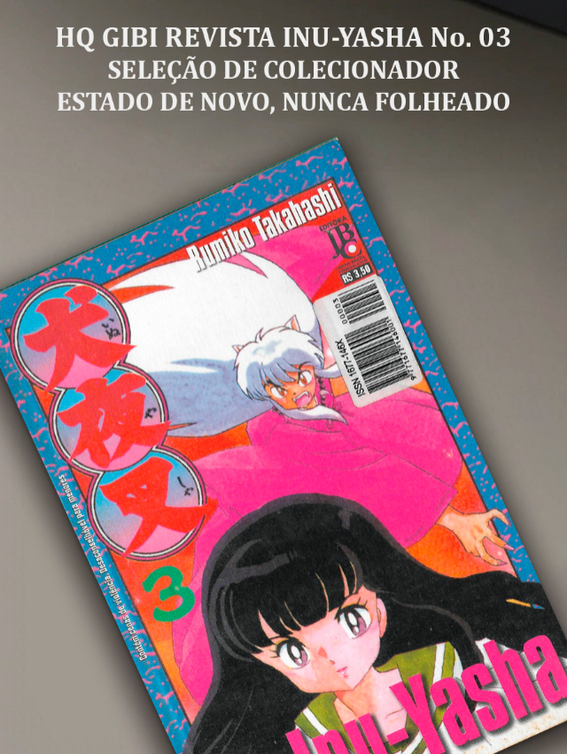 Hq Gibi Quadrinho Revista Mang Inu-Yasha Vol. 03 Rumiko Takahashi JBC, Edio Brasileira 1 tiragem)