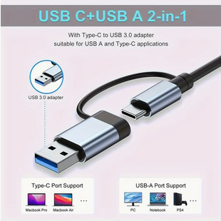 Hub USB 8-em-1 com Conector de �udio
