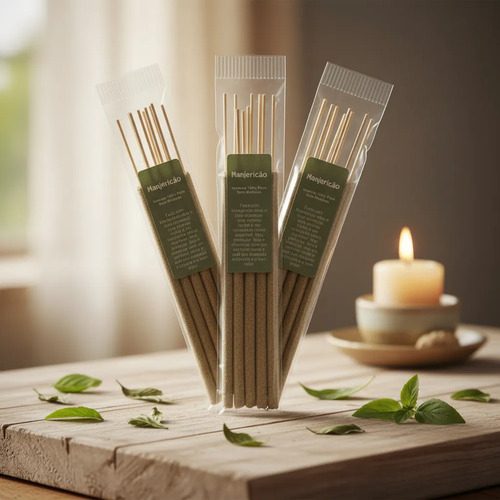 Incenso Natural Manjeric�o - 100% Puro - 05 Varetas