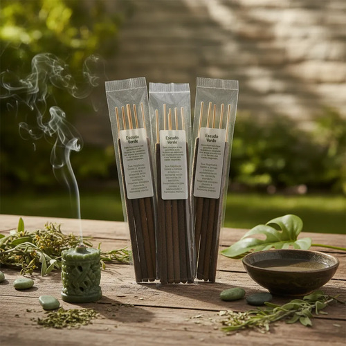 Incensos Sublime 100% Bambu - Escudo Verde - 5 Varetas