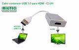 Cabo conversor USB 3.0 para HDMI - C3.0H