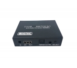 Chaveador 2x1 HDMI 2.0HD Splitter/Swicher com extrator de audio 4k60hz - EL2X1
