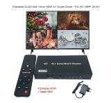 Chaveador QUAD Multi Viewer HDMI 4x1 Screen Divisor - FUL HD 1080P- DK-MV