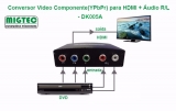 Conversor Vdeo Componente(YPbPr) para HDMI - EL005A