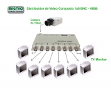 Distribuidor de Video Composto 1x8 BNC - VB08