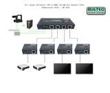 Kit Extensor Splitter HDMI 1X4 VIA RJ45 Cabo de Rede 60m CAT5,CAT6,CAT7 - EL468