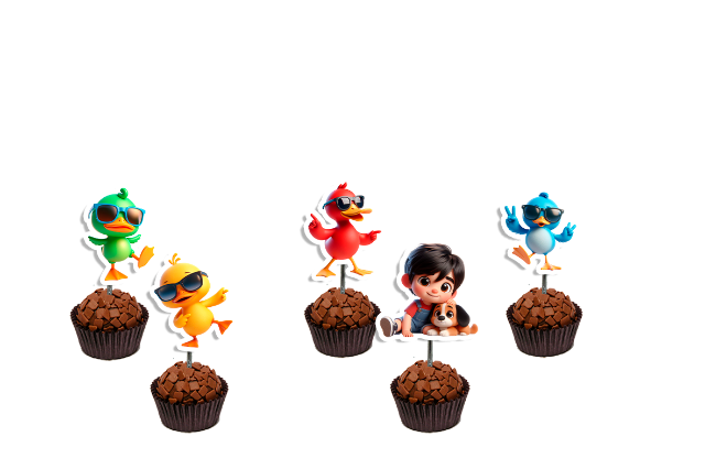 50 Topper Tags Plaquinha Para Doces bento tot cod1