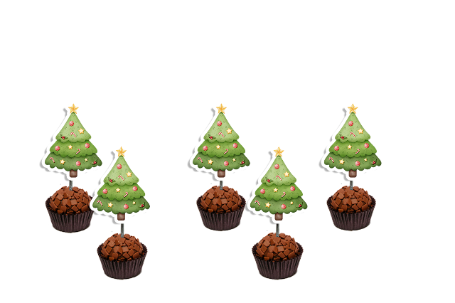 50 Topper Tags Plaquinha Para Doces rvore de natal mod2