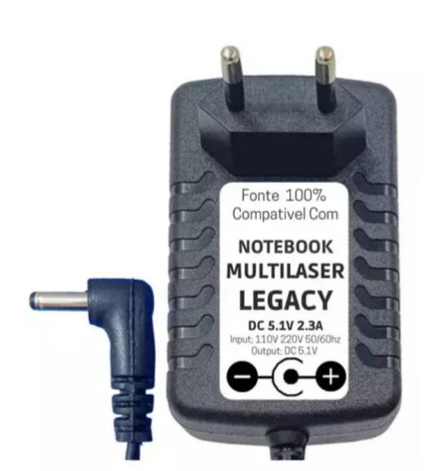 Fonte Carregador Compatvel Notebook Multilaser Legacy 5v