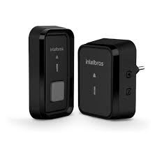 Campainha Sem Fio Com Bateria CIB 101 Preta/Branca - Intelbras