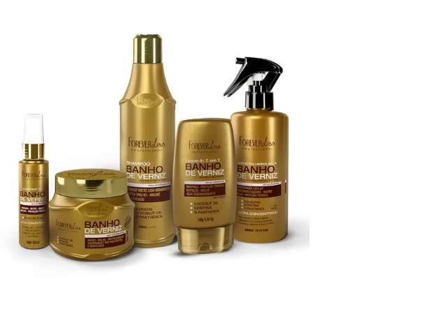 Kit Banho De Verniz Com Shampoo 500ml Forever Liss