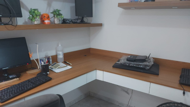 Bancada a�rea em L com 4 Gavetas - fabricada em MDF (Consulte outras medida - Veja descri��o)