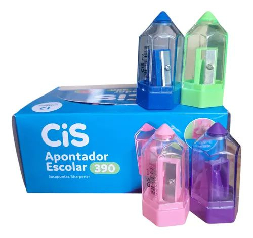 Apontador escolar 390 cis ESCOLHA A COR