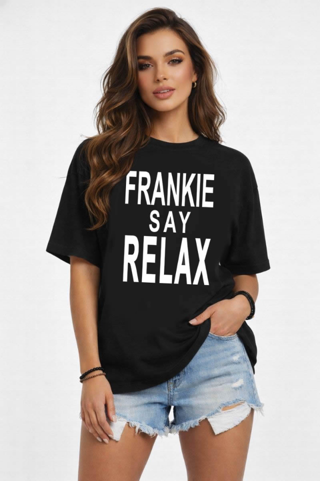 CAMISETA PRETA FRANKIE SAY RELAX