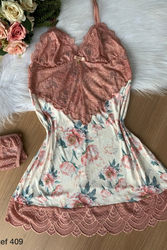 CAMISOLA CEC�LIA - ROS� - REF. 409