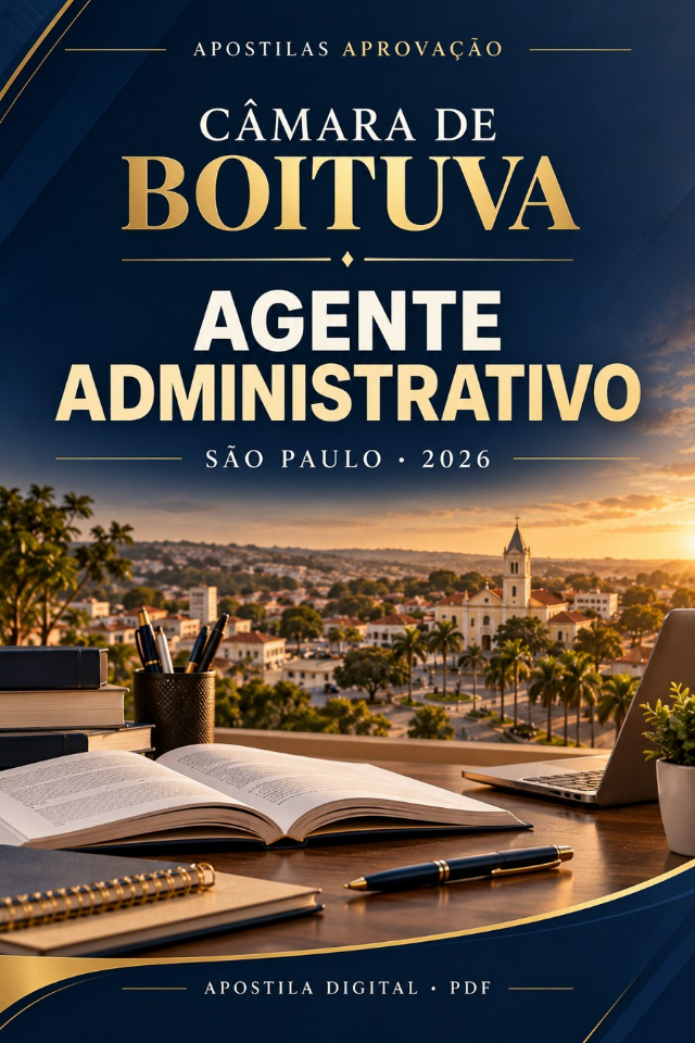 Apostila Câmara de Boituva SP 2026 - Agente Administrativo
