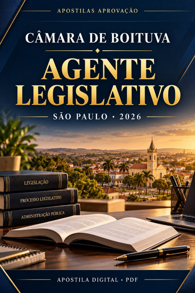 Apostila Câmara de Boituva SP 2026 - Agente Legislativo