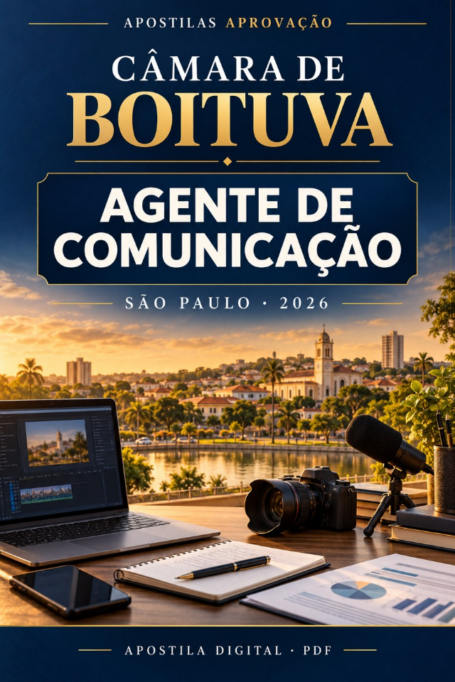 Apostila Câmara de Boituva SP 2026 - Agente de Comunicação