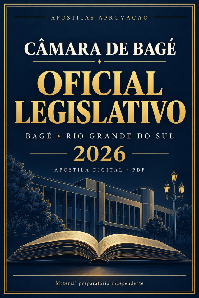 Apostila Câmara de Bagé RS 2026 - Oficial Legislativo