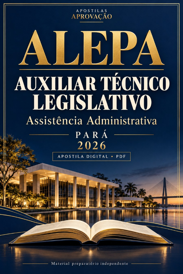 Apostila ALEPA PA 2026 - Auxiliar Técnico Legislativo - Assistência Administrativa