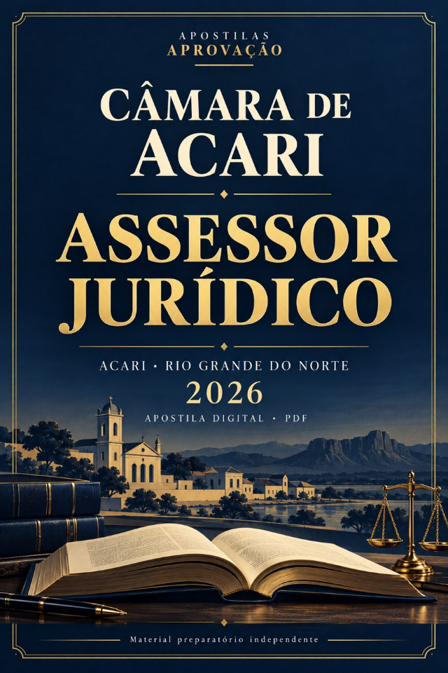 Apostila Câmara de Acari RN 2026 - Assessor Jurídico