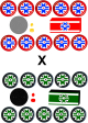 Jogo de botão REF DL 5000 RELÂMPAGO  cod 5005 X METEORO cod 5006