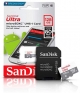 Cartão de Memória micro SD 128GB - Sandisk Ultra - Classe 10 - 80MB/s micro SDXC UHS-I