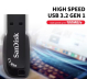 Pendrive 128GB USB 3.2 Sandisk Ultra Shift - SDCZ410