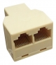 Adaptador Duplicador RJ45 - 1 Fmea X 2 Fmeas 