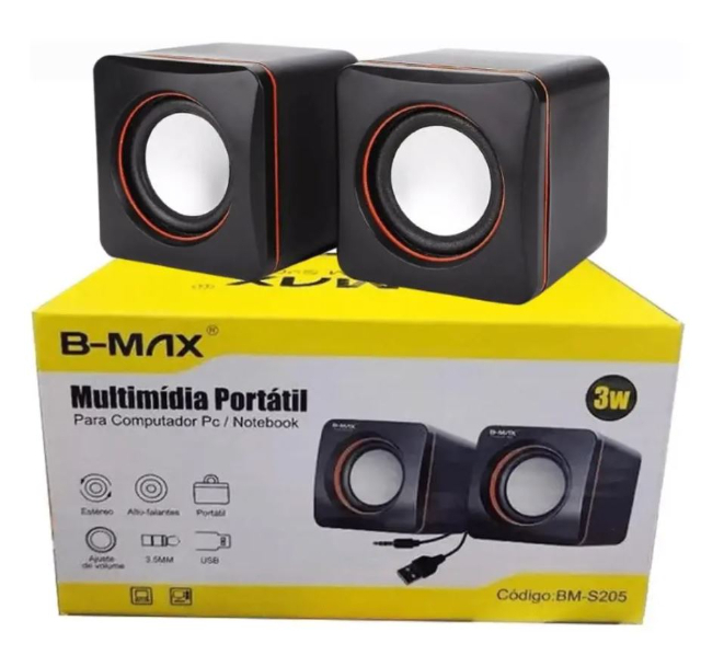 Caixa De Som USB - PC e Notebook B-Max BM-S205?cache=20260223103058