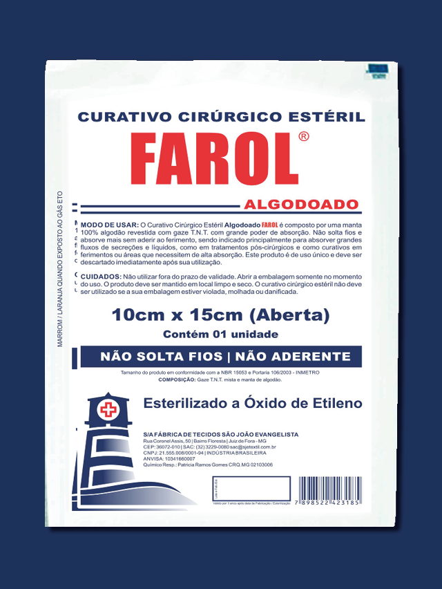 Curativo cirúrgico 10X15 Farol - 3021 