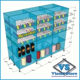 GONDOLA EM VIDRO CENTRAL PARA PERFUMARIA P/ESMALTES