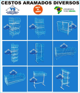 cestos aramados , containers , cesto triplo