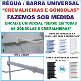 Barra porta gancheira Universal sob medida