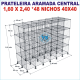 Prateleira Aramada Central Visual Store