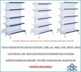 *GONDOLA CENTRAL (H) 2,0MTS ALTURA BASE 40CM + 5 PRATELEIRAS DE 30CM PROF ( MDULO CONTINUAO )